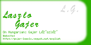 laszlo gajer business card